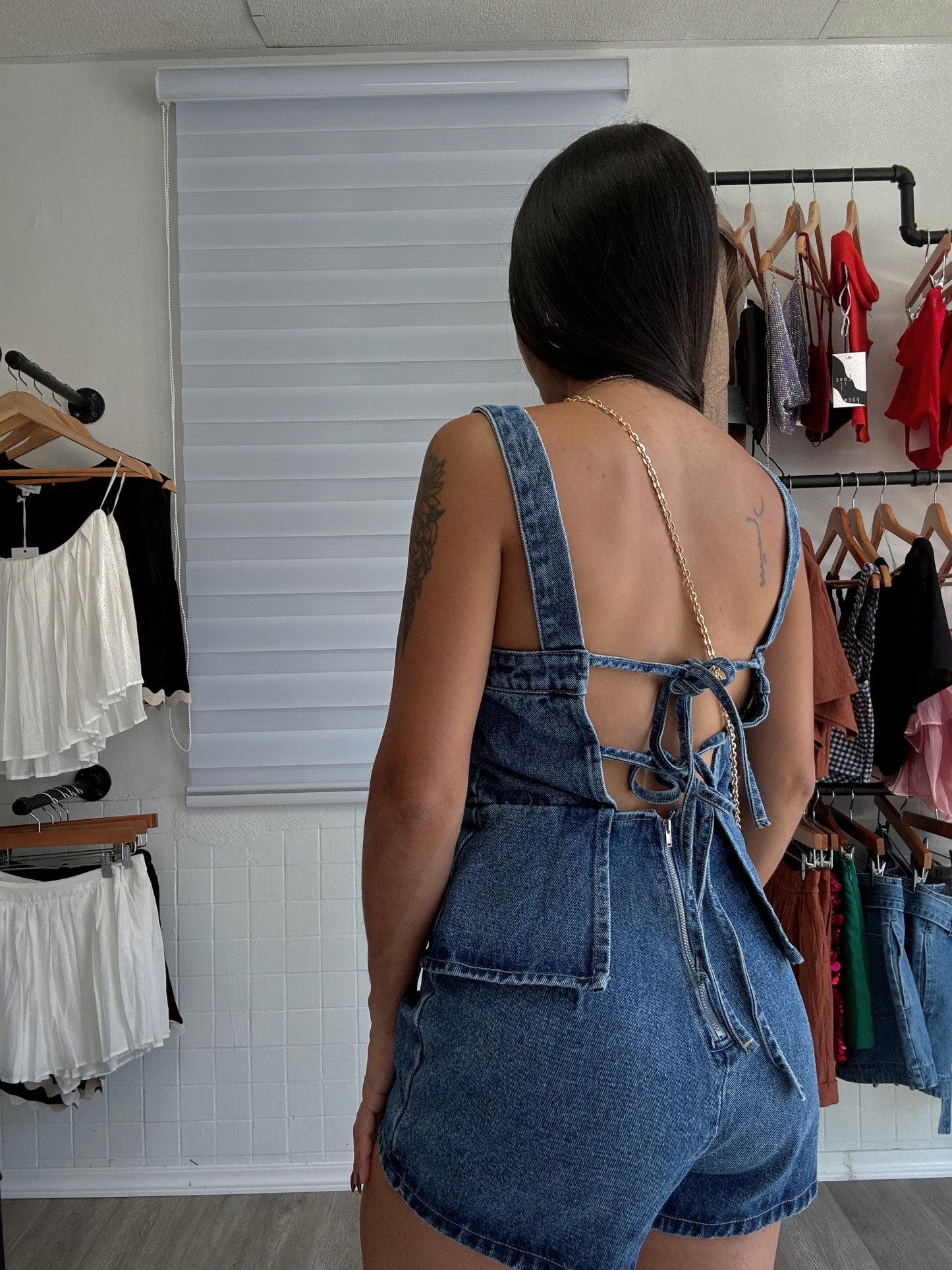 Denim Romper