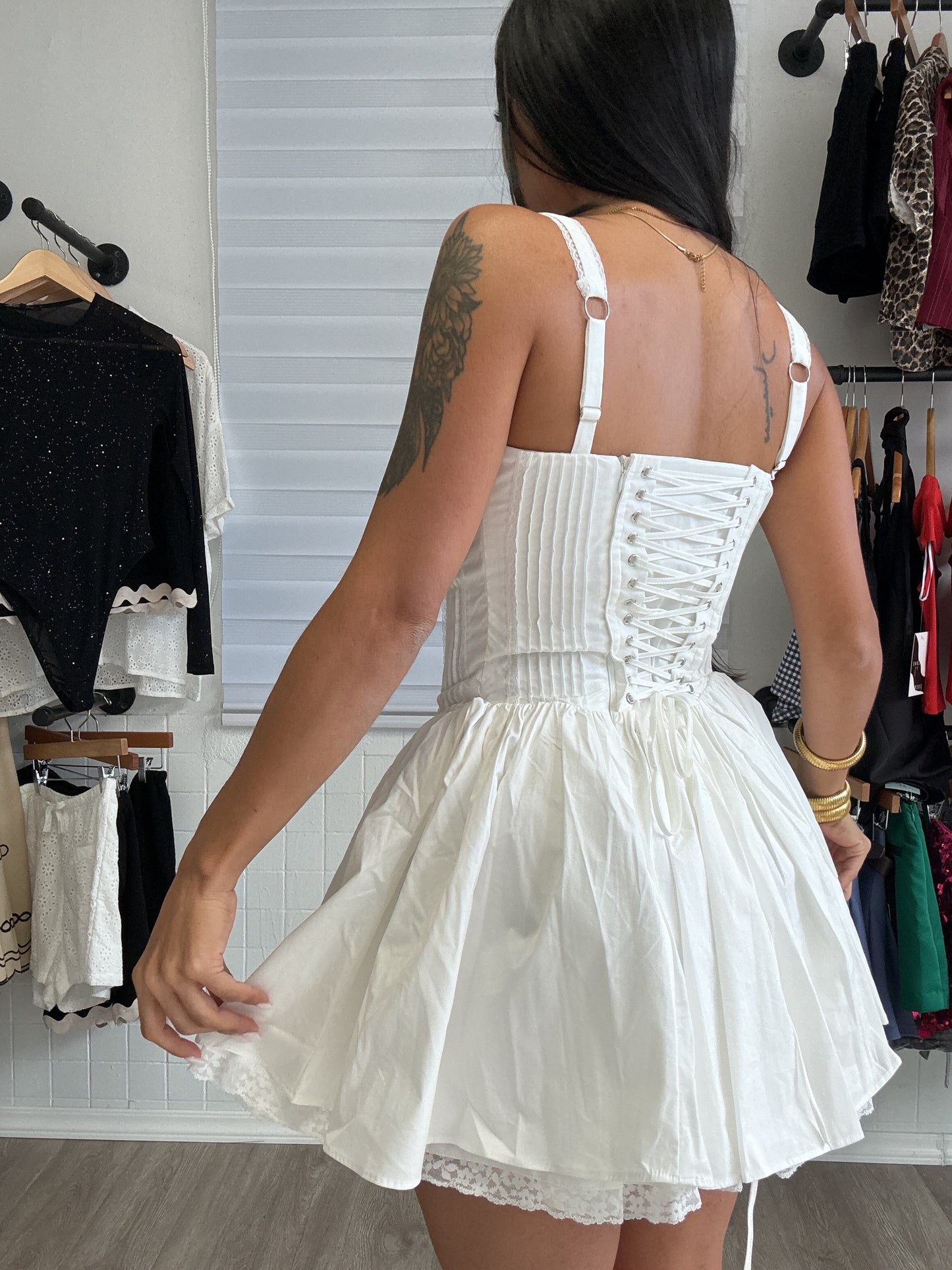 White corset Dress