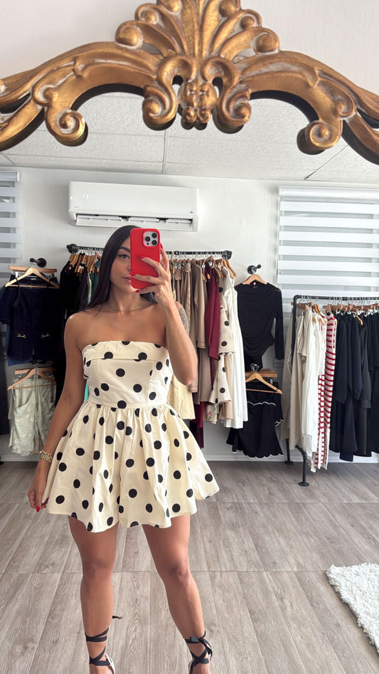 Polka dot Restock romper