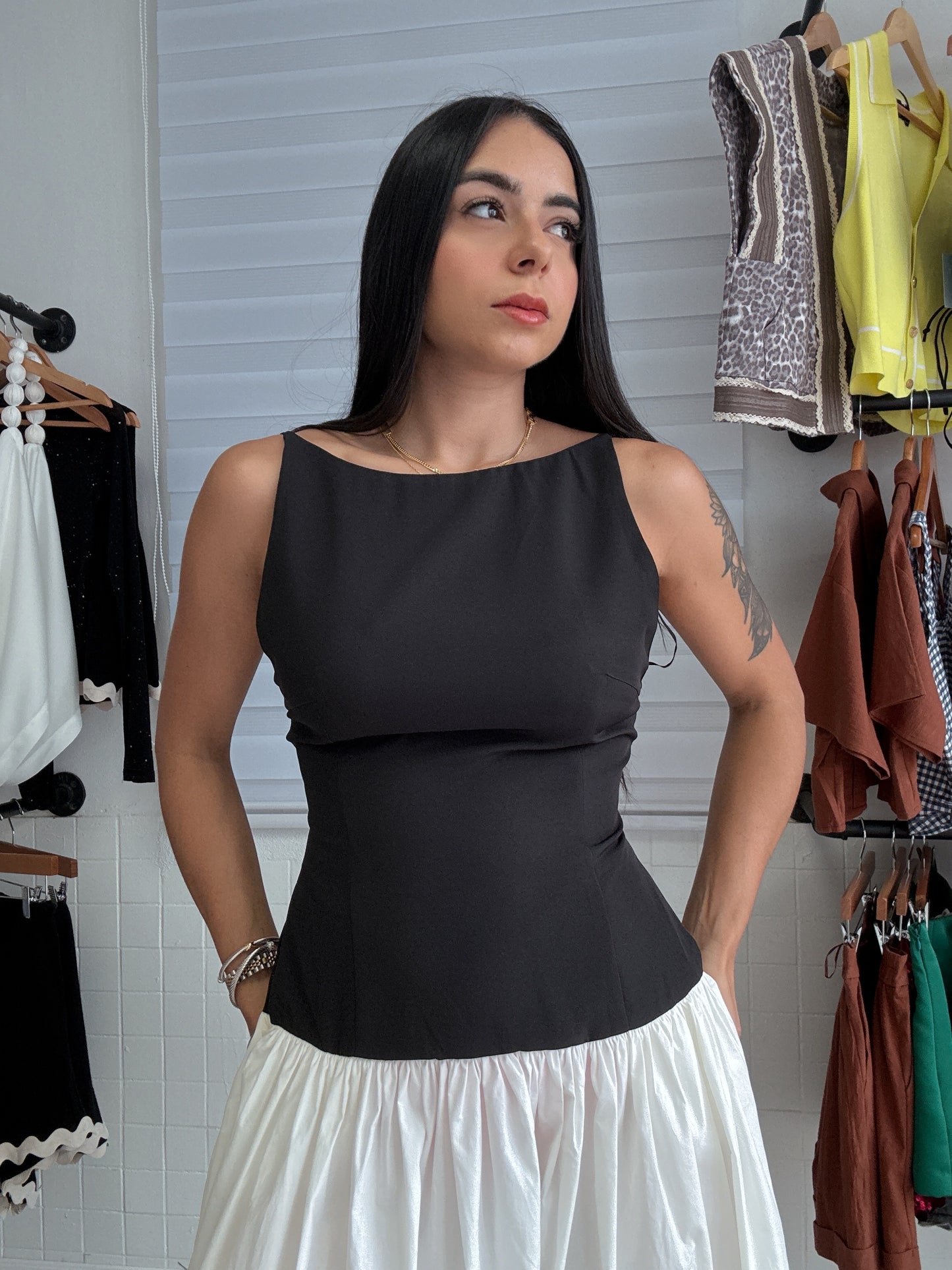 Contrast Maxi dress