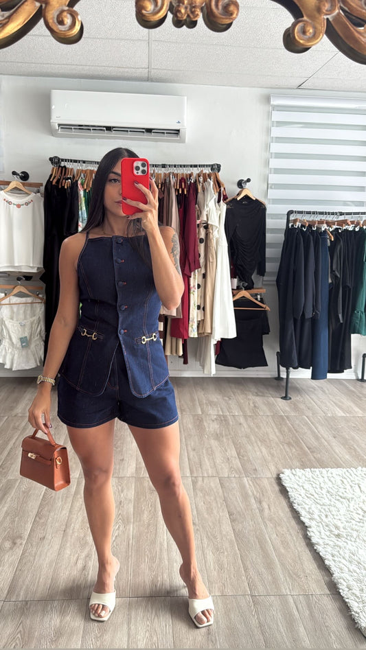 Denim índigo set