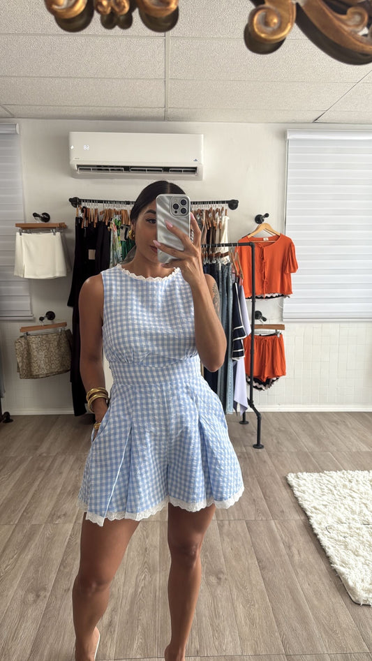 Gingham Romper