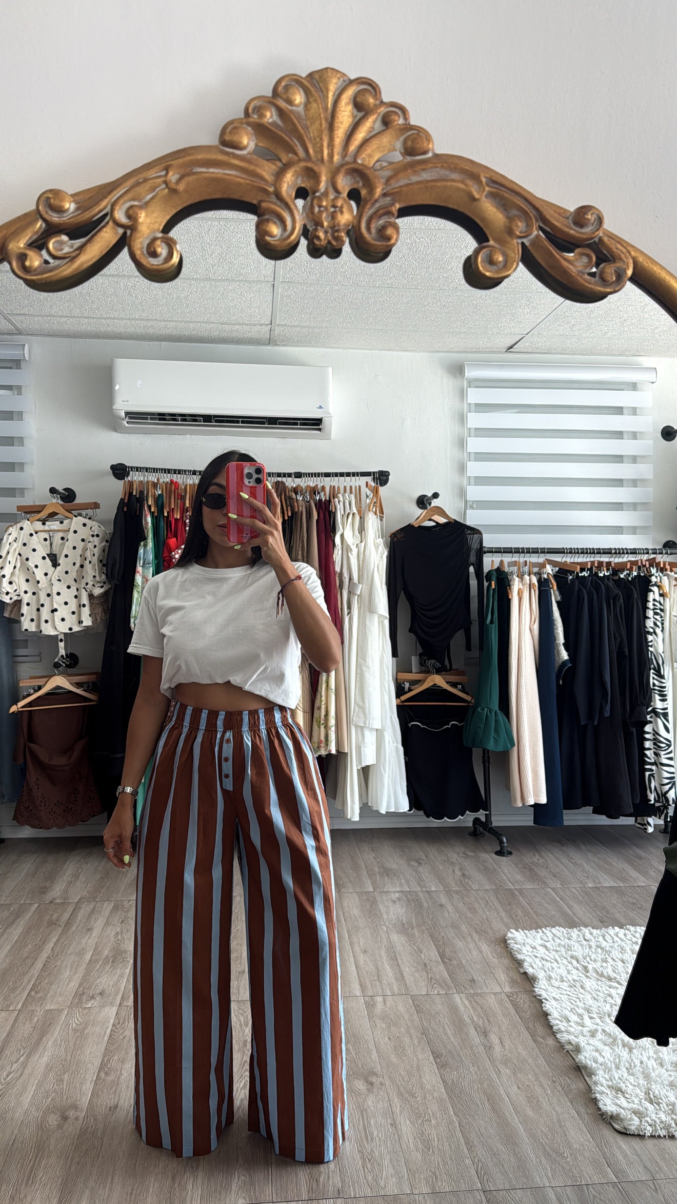 Stripe choco Blue pants