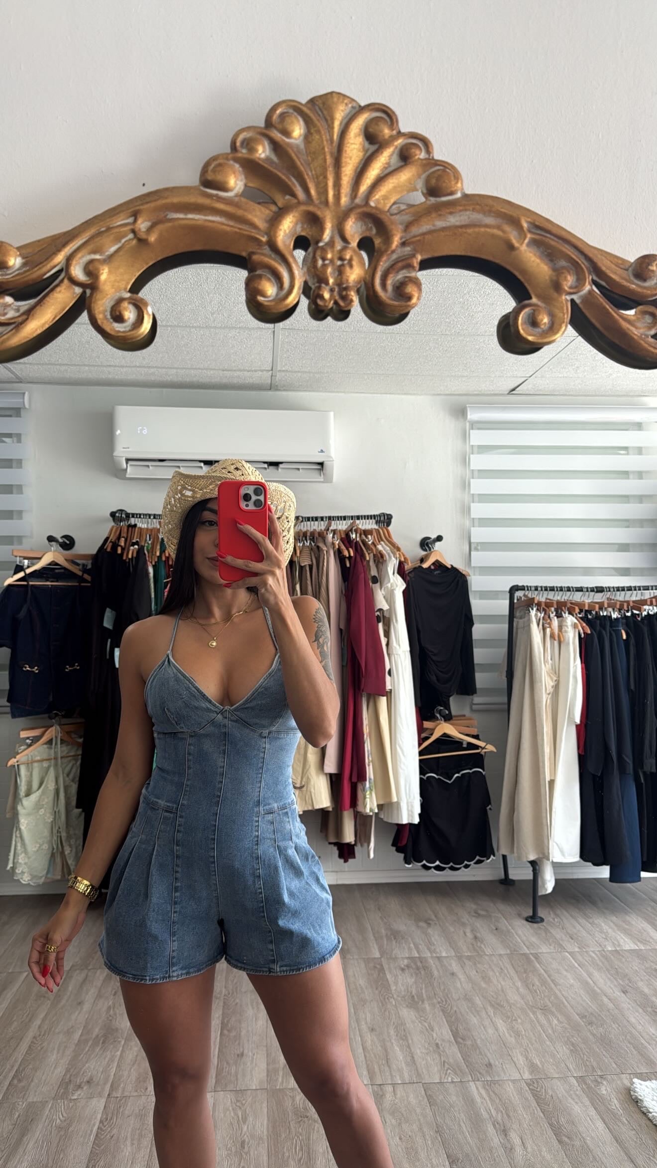 Denim Tablet Romper