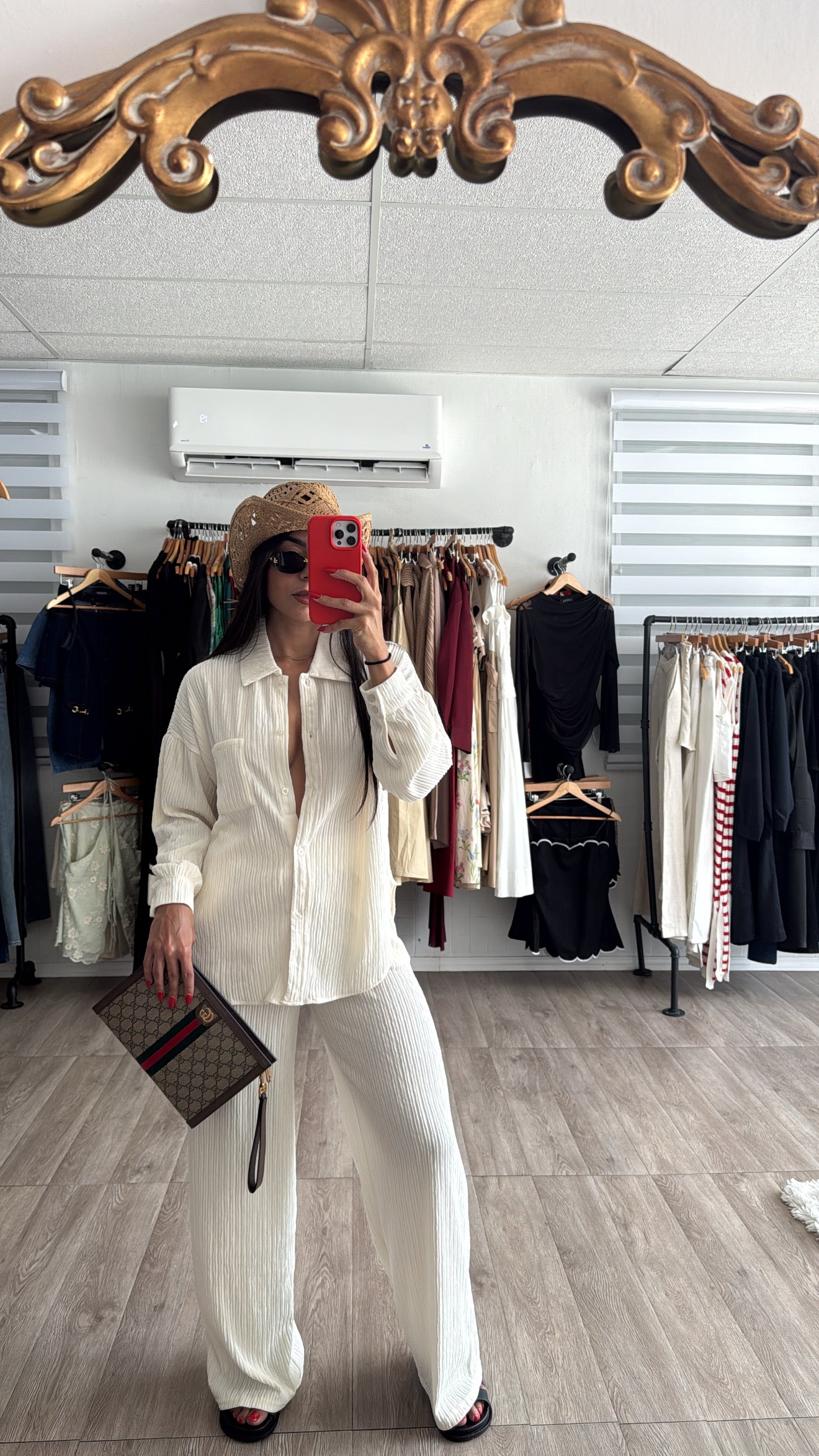 Restock Button Down set in white