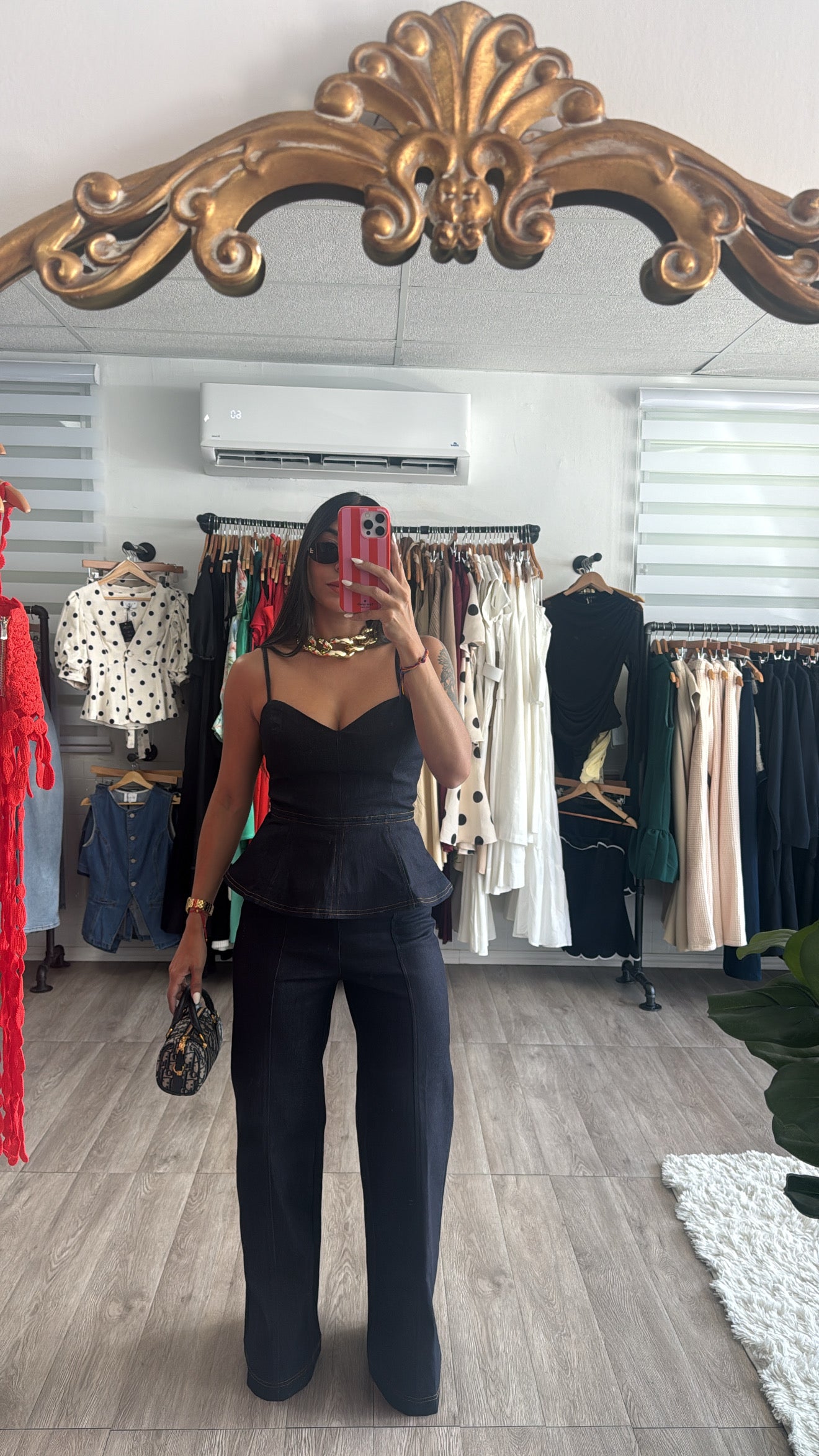 Índigo Peplum Jumpsuit