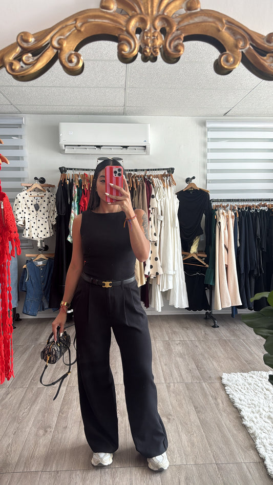 Black Linen Trousers