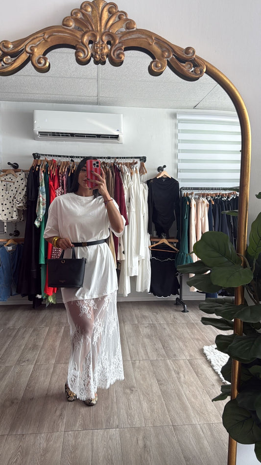 Tshirt Dress in white