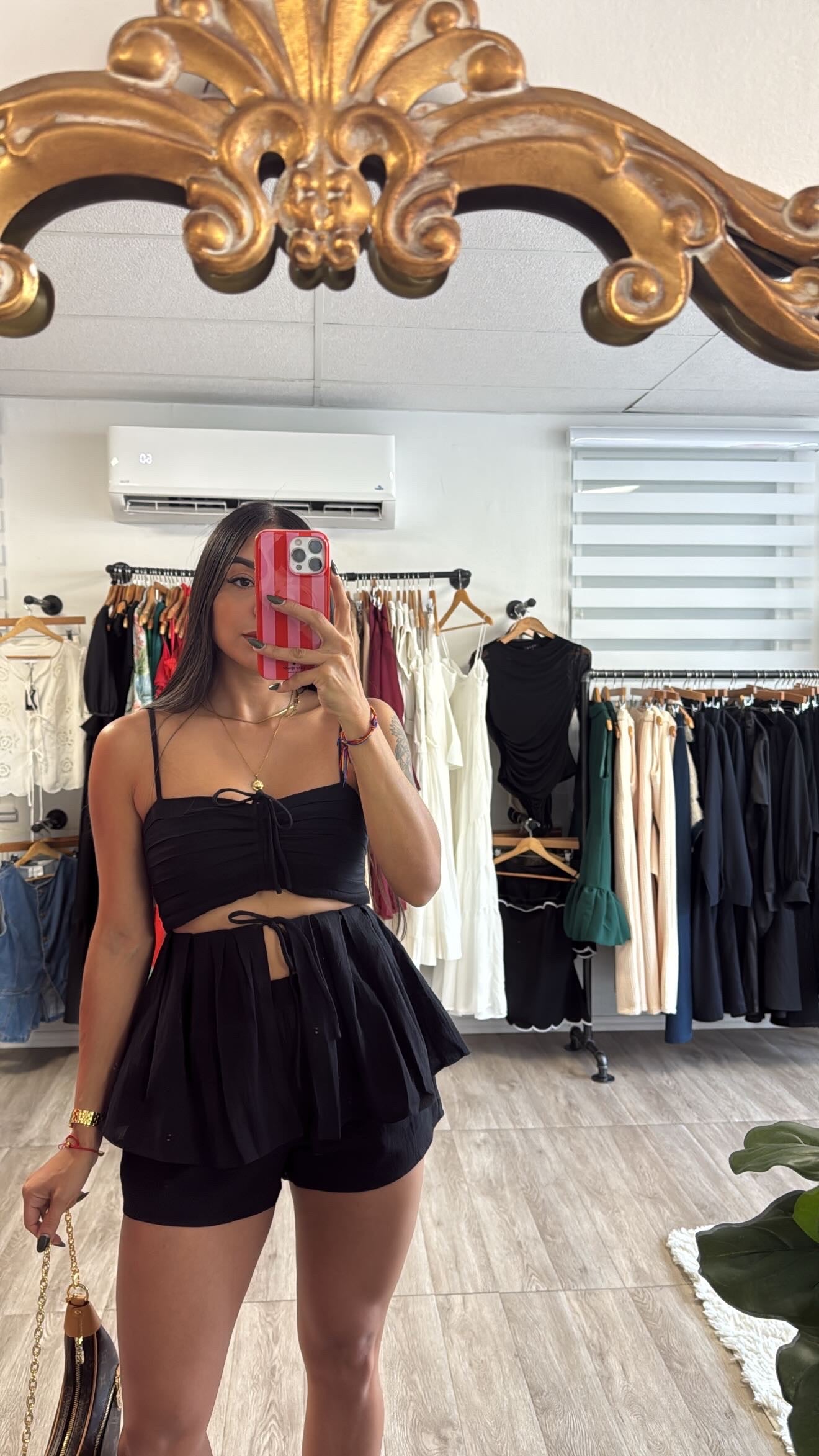 Black short set