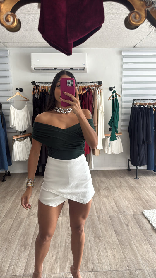 White cross Skort
