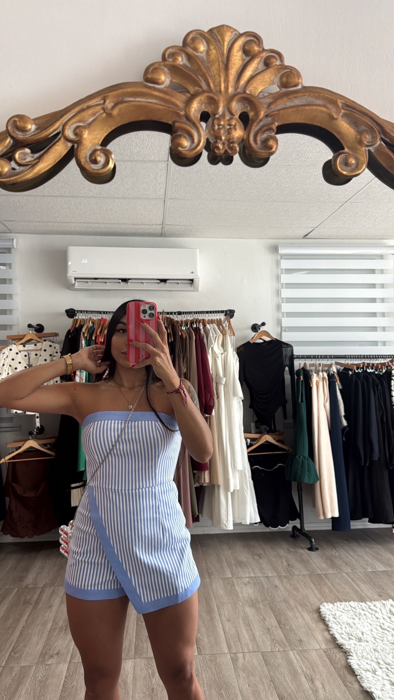Stripe Blue Romper