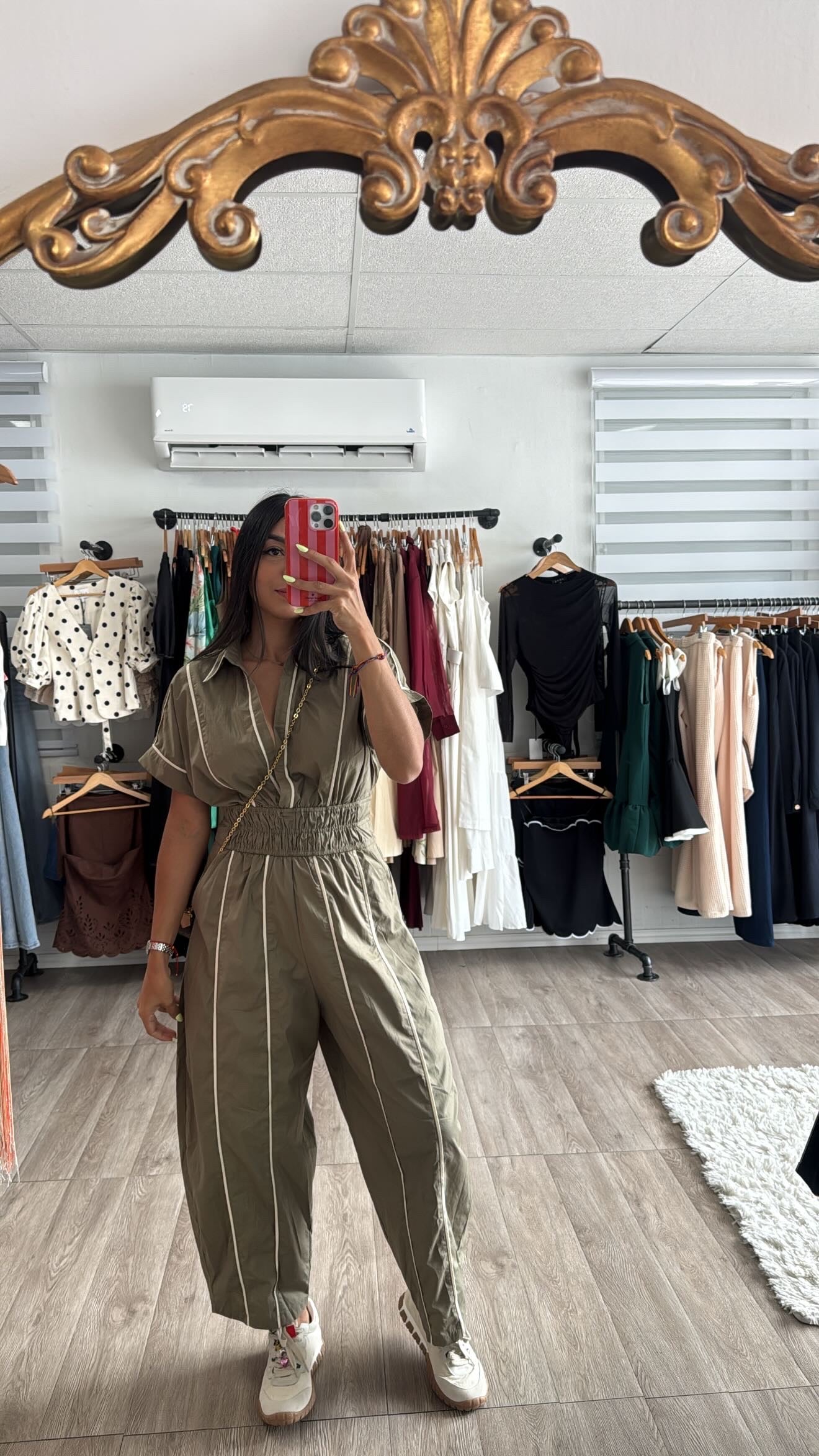 Olive Barrel Jumpsuit