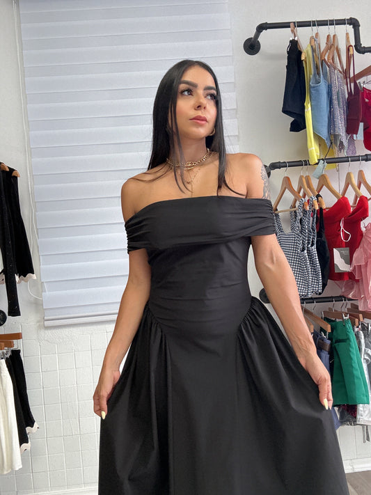 Black corset dress