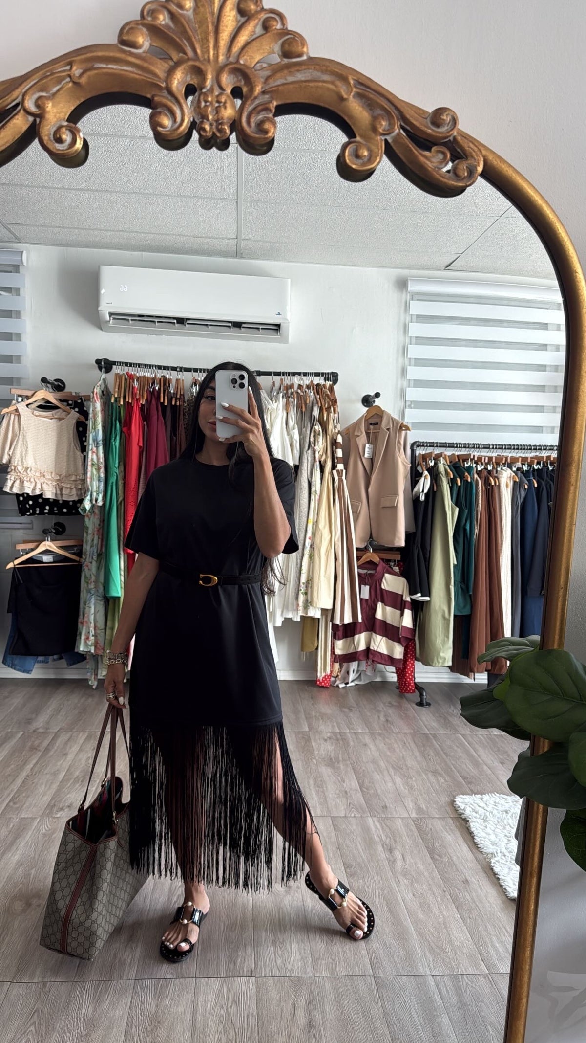Black Fringe Dress