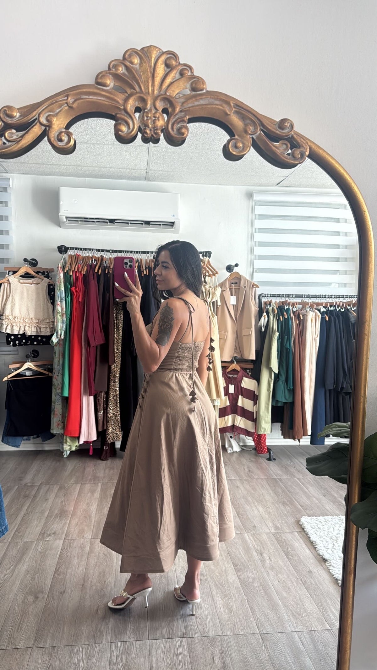 Leaftie Midi Dress