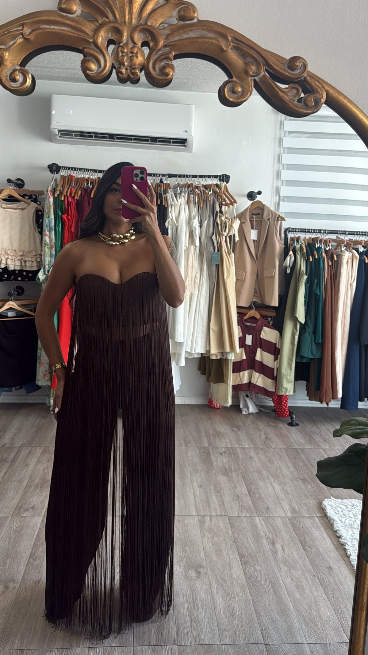 Brown Fringe set