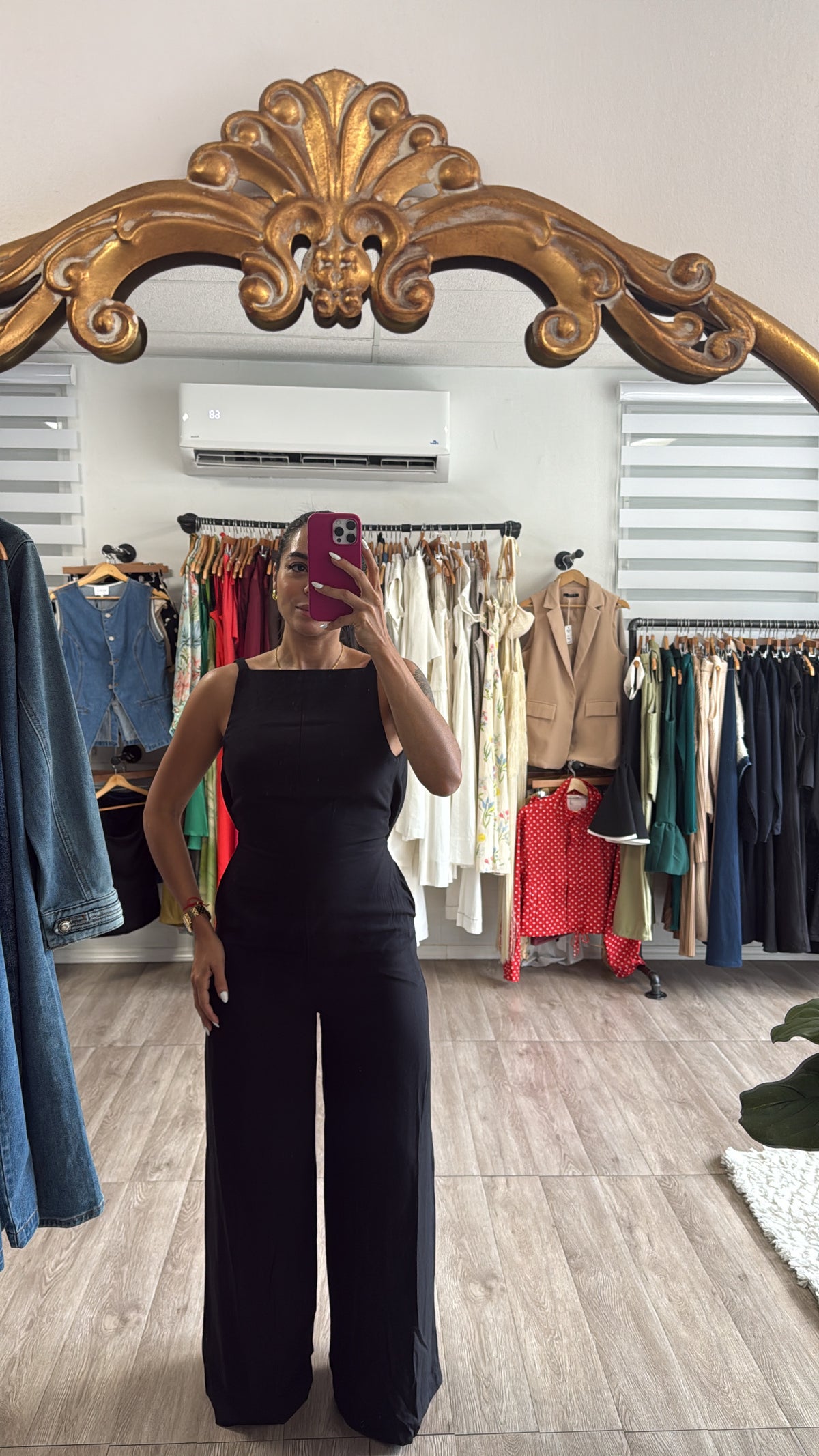 Black Open  Back Jumpsuit