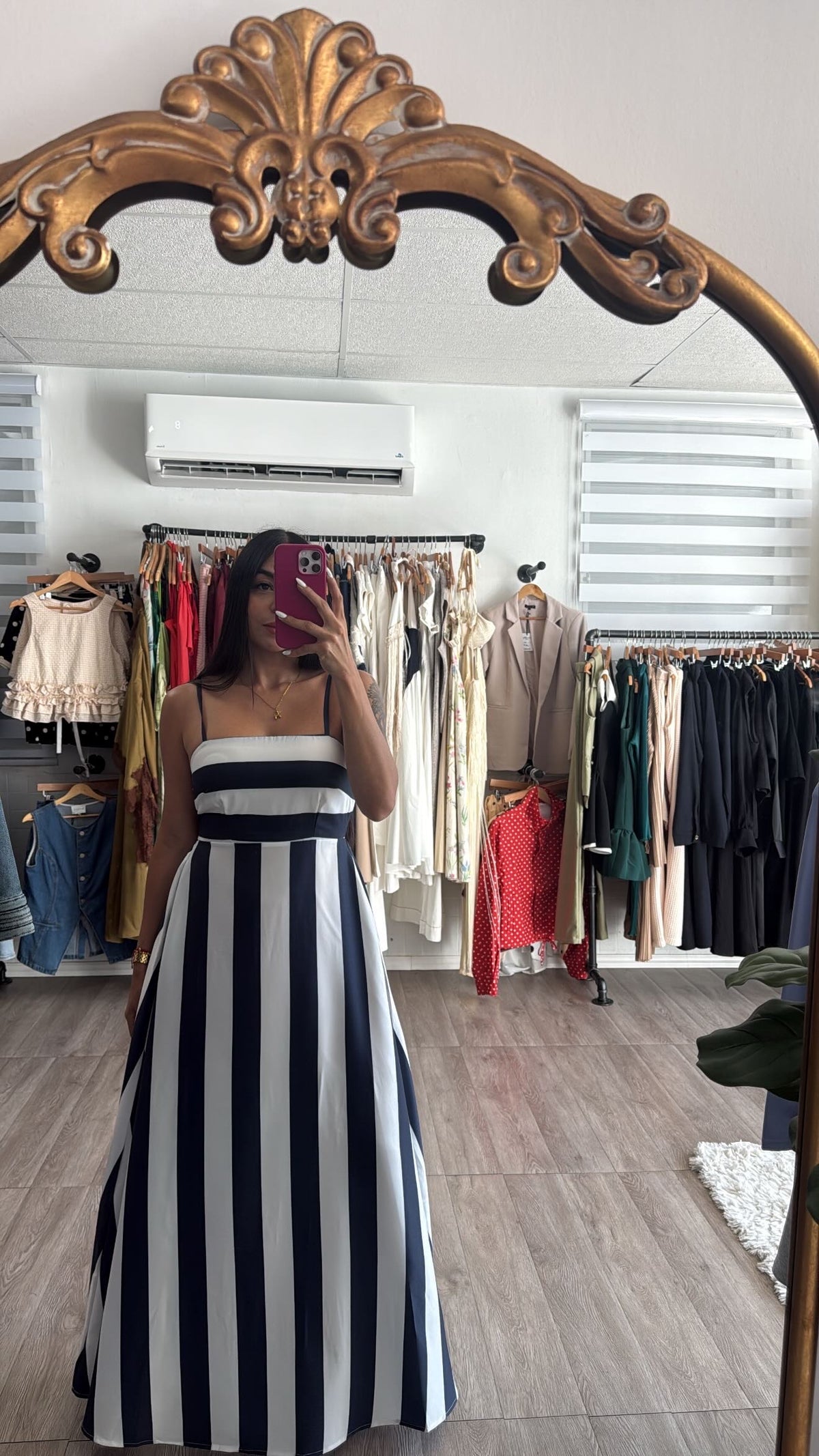 Stripe Navy Maxi