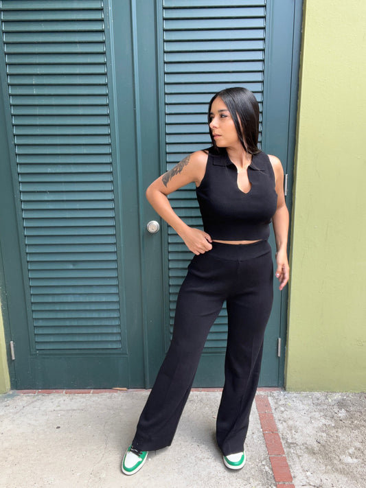 Knit Black Set