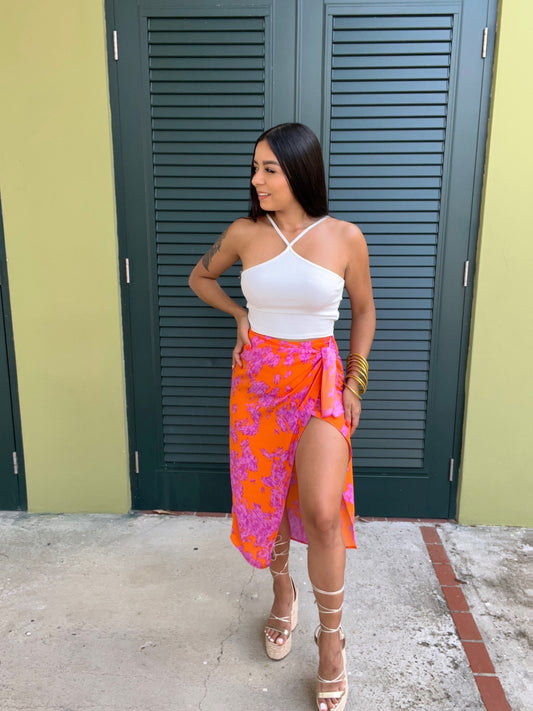 MIDI Orange Skirt