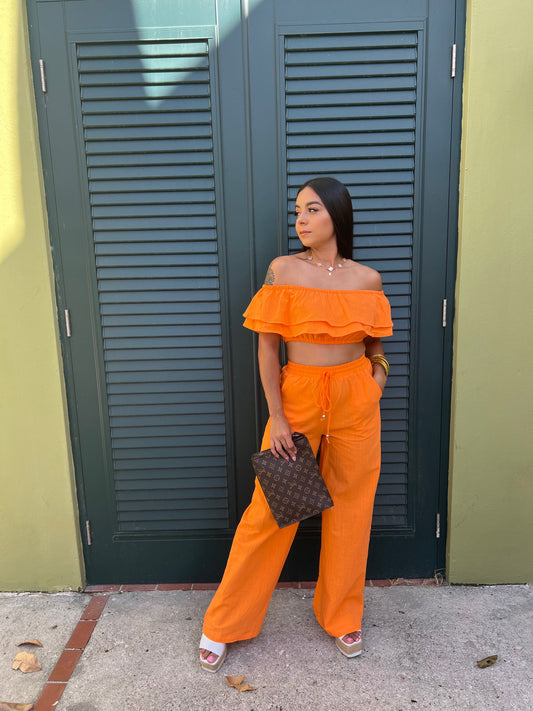 Linen Orange Set