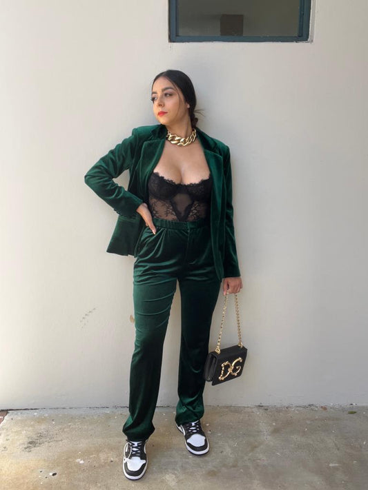 Velvet Green Bottoms