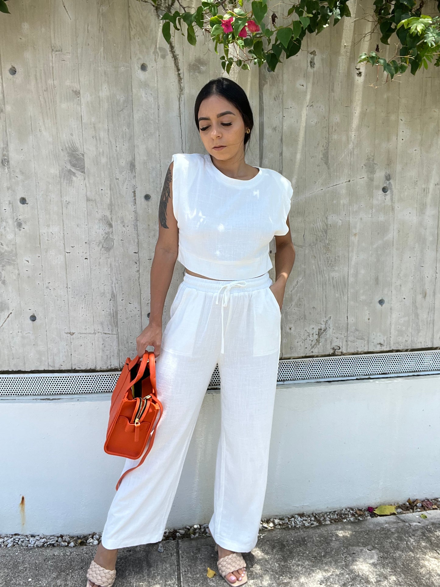 White Lino Set