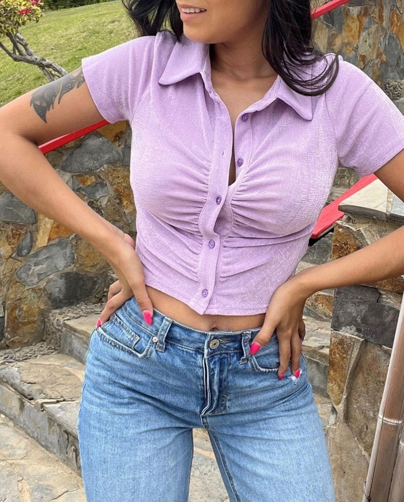 Lilac Crop Top